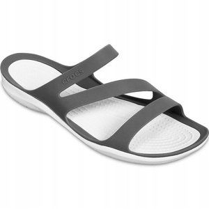 Womens Crocs Swiftwater Slip On Sandals Gray 203998